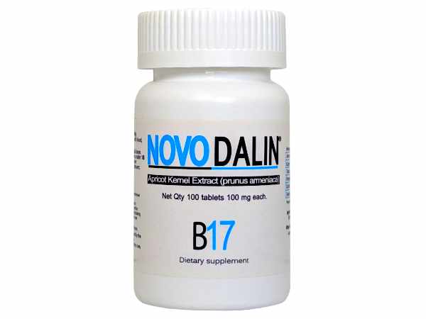 100mg Vitamin B17 Tablets bottle with 100 tablets made in the USA