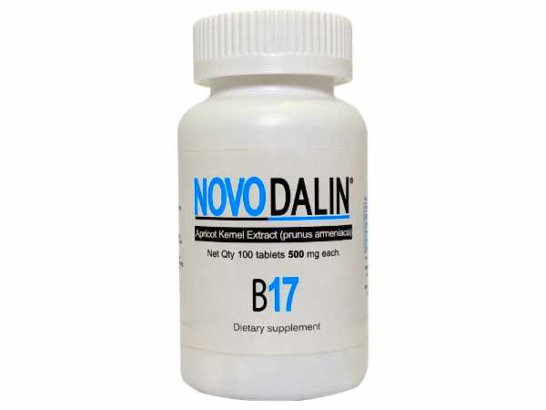 Vitamin B17 500mg Tablets bottle contains 100 tablets